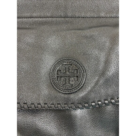 Tory Burch Marion Black Pebbled Leather 2-Way Whipstich Chain Strap Shoulder Bag - Picture 8 of 16